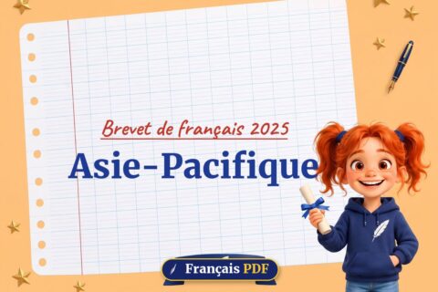 Asie-Pacifique : brevet de français 2025, illustration Français PDF