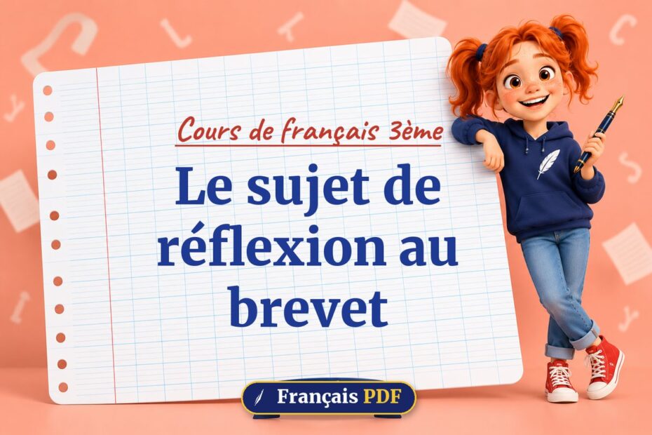 Le sujet de réflexion au brevet : cours de français 3ème, illustration Français PDF