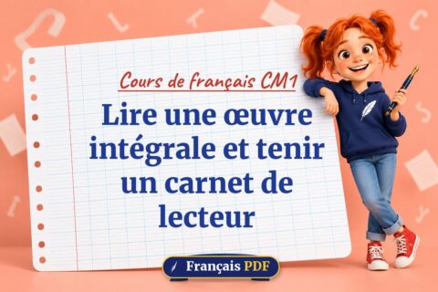 Lire une œuvre intégrale et tenir un carnet de lecteur : cours de français cm1, illustration Français PDF