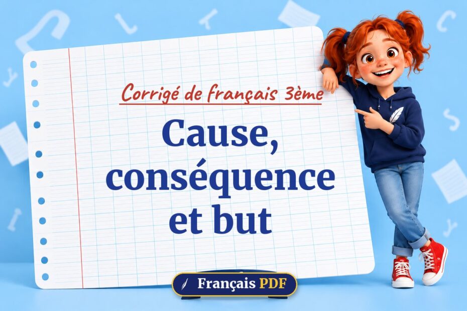 Cause, conséquence et but : corrigé de français 3ème, illustration Français PDF