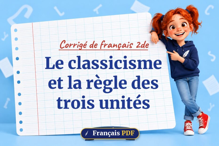 Le classicisme et la règle des trois unités : corrigé de français 2de, illustration Français PDF