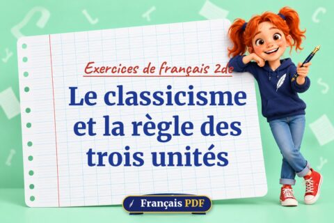 Le classicisme et la règle des trois unités : exercices de français 2de, illustration Français PDF