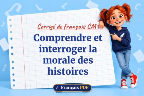 Comprendre et interroger la morale des histoires : corrigé de français cm1, illustration Français PDF