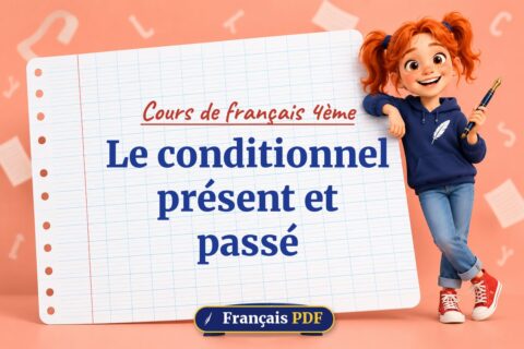 Le conditionnel présent et passé : cours de français 4ème, illustration Français PDF