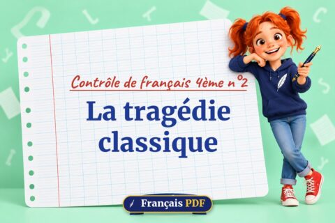 La tragédie classique : contrôle de français 4ème n°2, illustration Français PDF