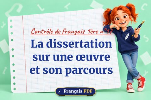 La dissertation sur une œuvre et son parcours : contrôle de français 1ère n°17, illustration Français PDF
