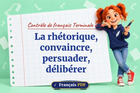 La rhétorique, convaincre, persuader, délibérer : contrôle de français terminale n°20, illustration Français PDF