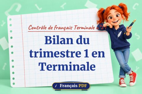 Bilan du trimestre 1 en Terminale : contrôle de français terminale n°21, illustration Français PDF