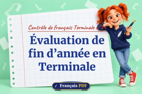 Évaluation de fin d’année en Terminale : contrôle de français terminale n°24, illustration Français PDF