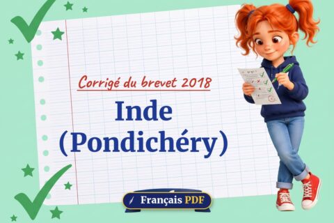 Inde (Pondichéry) : corrigé du brevet 2018, illustration Français PDF