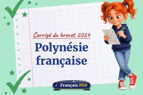 Polynésie française : corrigé du brevet 2024, illustration Français PDF