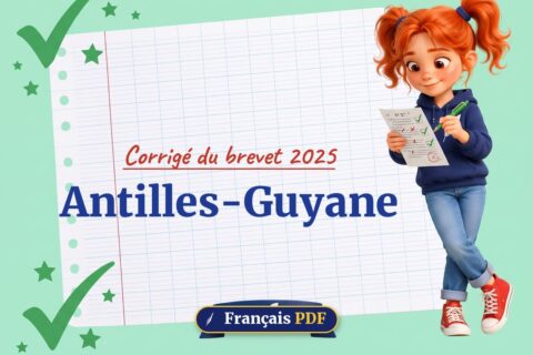 Antilles-Guyane : corrigé du brevet 2025, illustration Français PDF