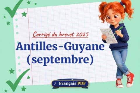 Antilles-Guyane (septembre) : corrigé du brevet 2025, illustration Français PDF