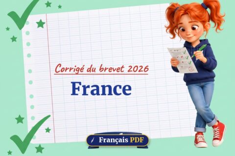 France : corrigé du brevet 2026, illustration Français PDF