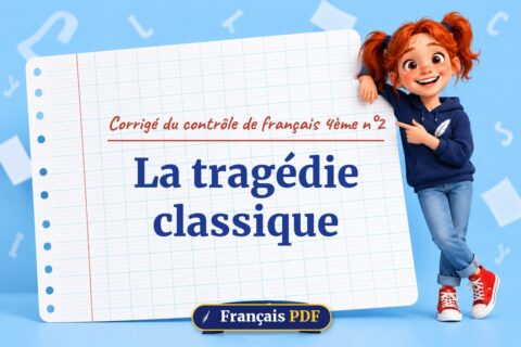 La tragédie classique : corrigé du contrôle de français 4ème n°2, illustration Français PDF