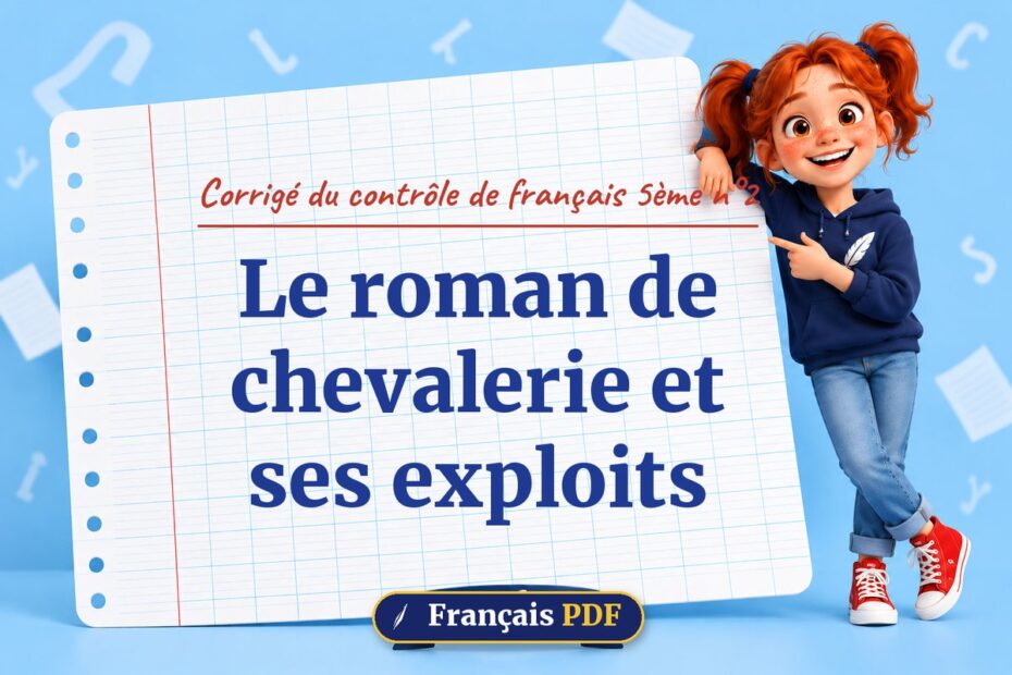 Le roman de chevalerie et ses exploits : corrigé du contrôle de français 5ème n°2, illustration Français PDF