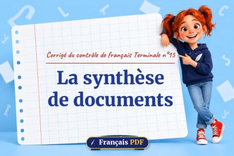 La synthèse de documents : corrigé du contrôle de français terminale n°15, illustration Français PDF