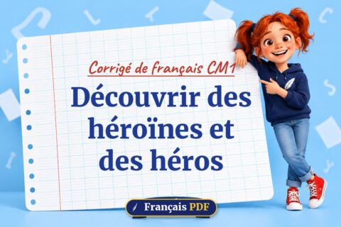 Découvrir des héroïnes et des héros : corrigé de français cm1, illustration Français PDF