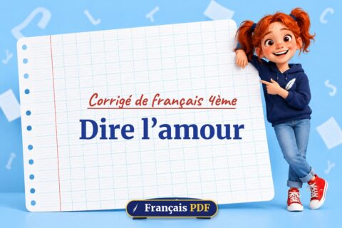 Dire l’amour : corrigé de français 4ème, illustration Français PDF