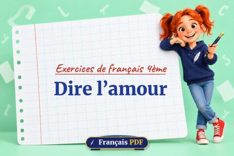 Dire l’amour : exercices de français 4ème, illustration Français PDF