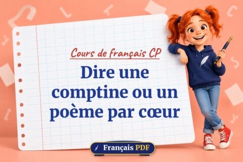 Dire une comptine ou un poème par cœur : cours de français cp, illustration Français PDF