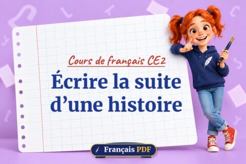 Écrire la suite d’une histoire : cours de français ce2, illustration Français PDF