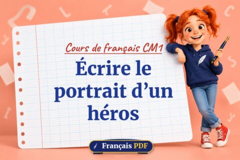 Écrire le portrait d’un héros : cours de français cm1, illustration Français PDF