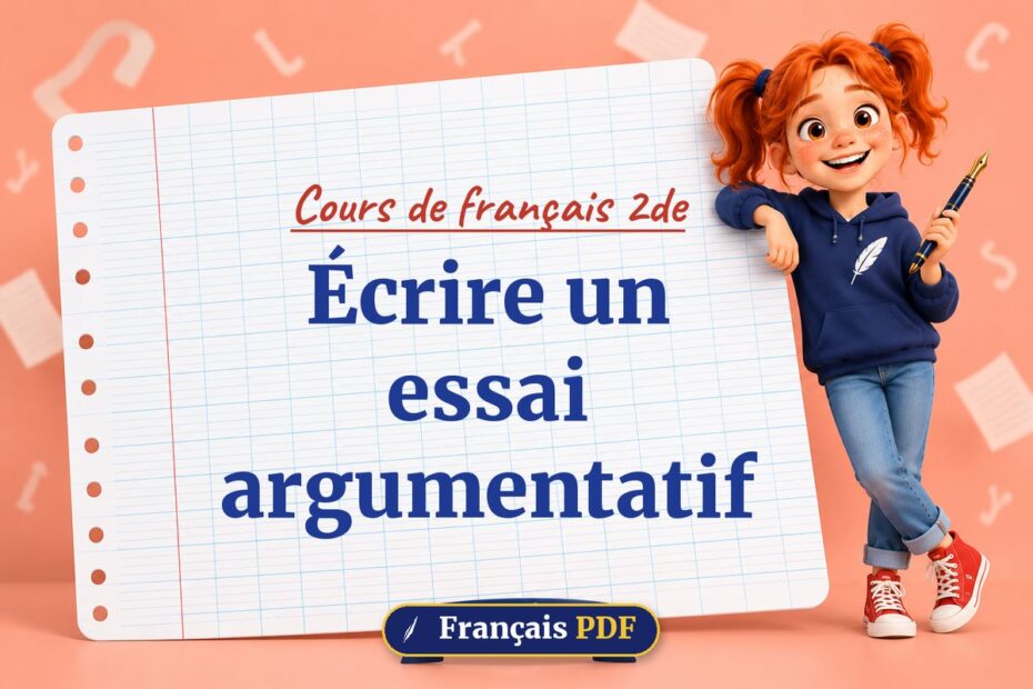 Écrire un essai argumentatif : cours de français 2de, illustration Français PDF
