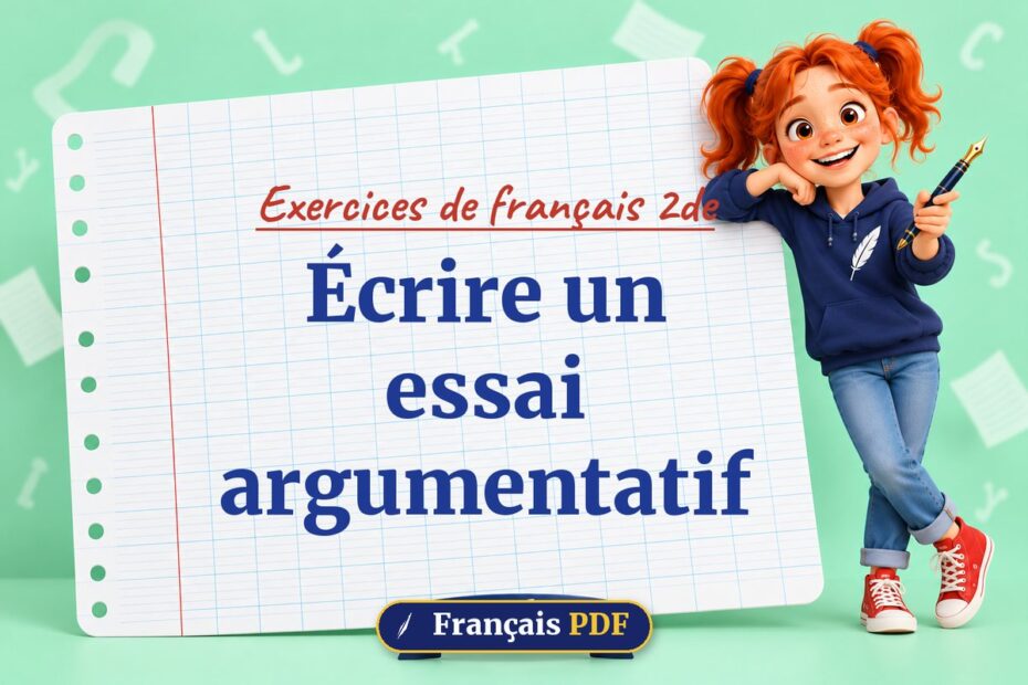 Écrire un essai argumentatif : exercices de français 2de, illustration Français PDF