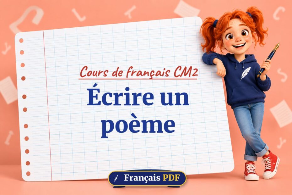 Écrire un poème : cours de français cm2, illustration Français PDF