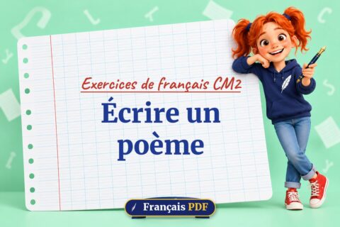 Écrire un poème : exercices de français cm2, illustration Français PDF