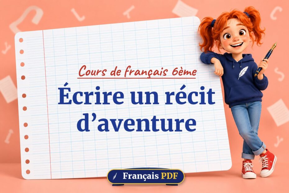 Écrire un récit d’aventure : cours de français 6ème, illustration Français PDF