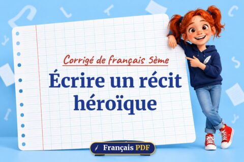 Écrire un récit héroïque : corrigé de français 5ème, illustration Français PDF