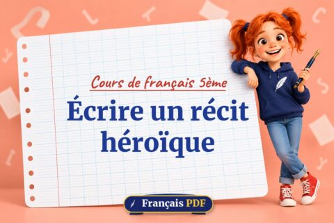 Écrire un récit héroïque : cours de français 5ème, illustration Français PDF