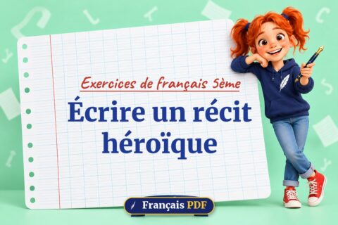 Écrire un récit héroïque : exercices de français 5ème, illustration Français PDF