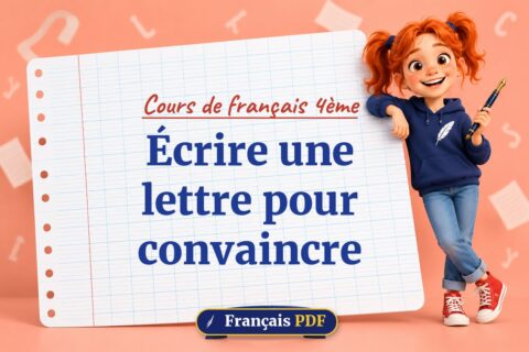 Écrire une lettre pour convaincre : cours de français 4ème, illustration Français PDF