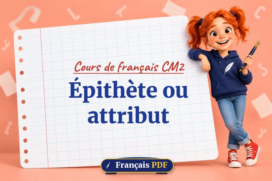 Épithète ou attribut : cours de français cm2, illustration Français PDF