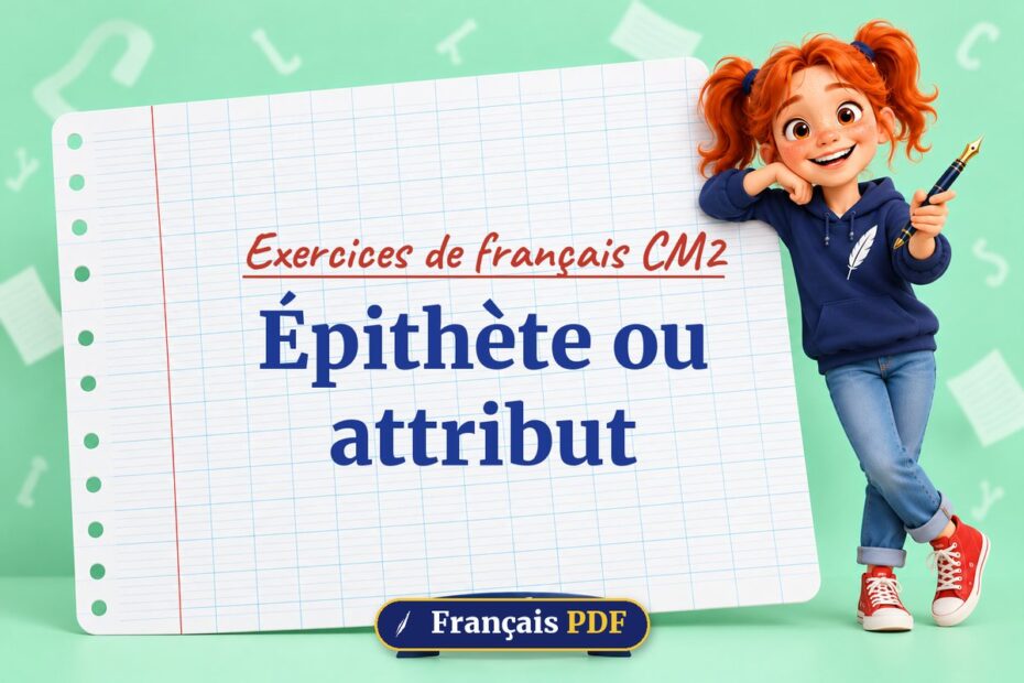 Épithète ou attribut : exercices de français cm2, illustration Français PDF