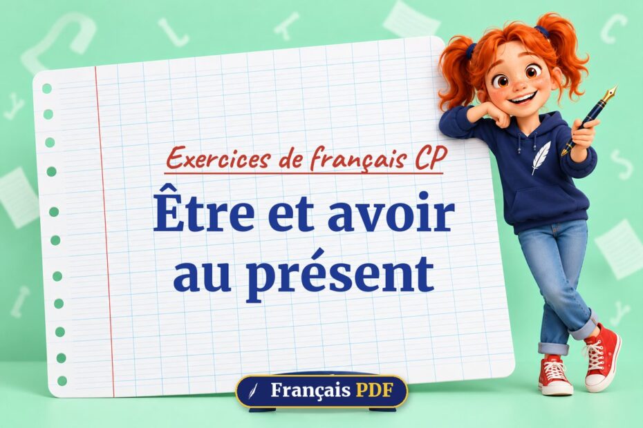 Être et avoir au présent : exercices de français cp, illustration Français PDF
