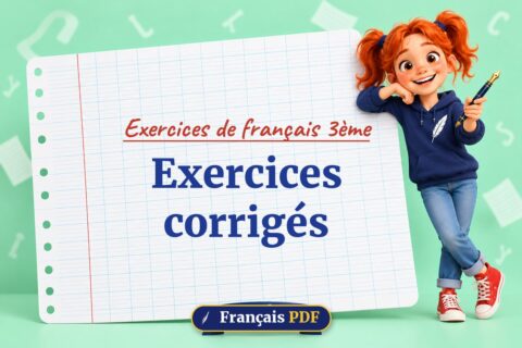 Exercices corrigés : Exercices de français 3ème, illustration Français PDF
