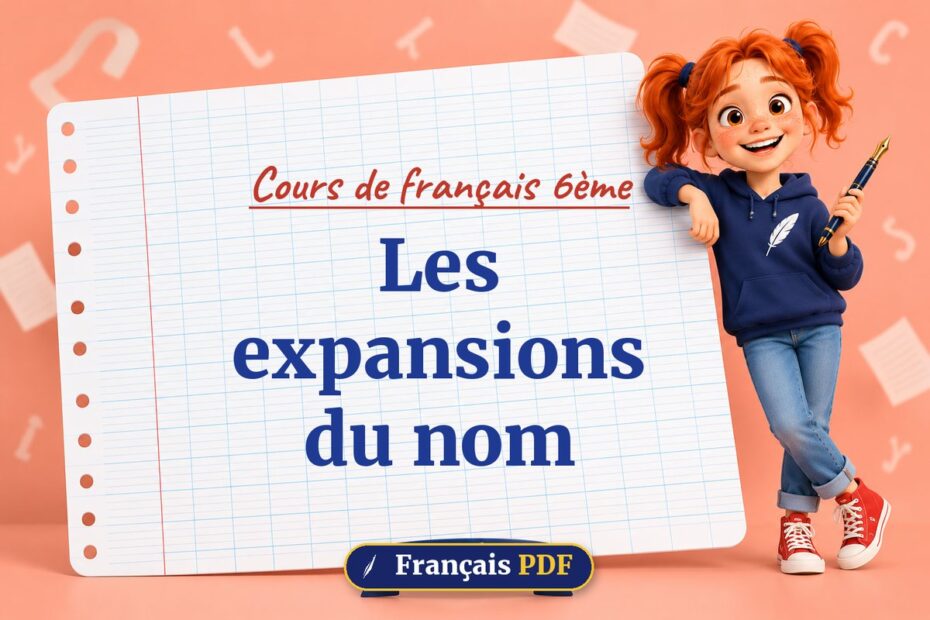 Les expansions du nom : cours de français 6ème, illustration Français PDF