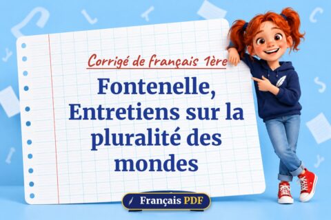 Fontenelle, Entretiens sur la pluralité des mondes : corrigé de français 1ère, illustration Français PDF
