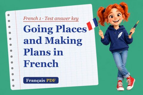 Going Places and Making Plans in French – French 1 test answer key with Zoé, the Français PDF coach