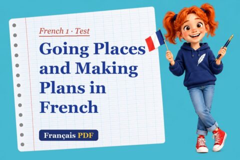 Going Places and Making Plans in French – French 1 test with Zoé, the Français PDF coach
