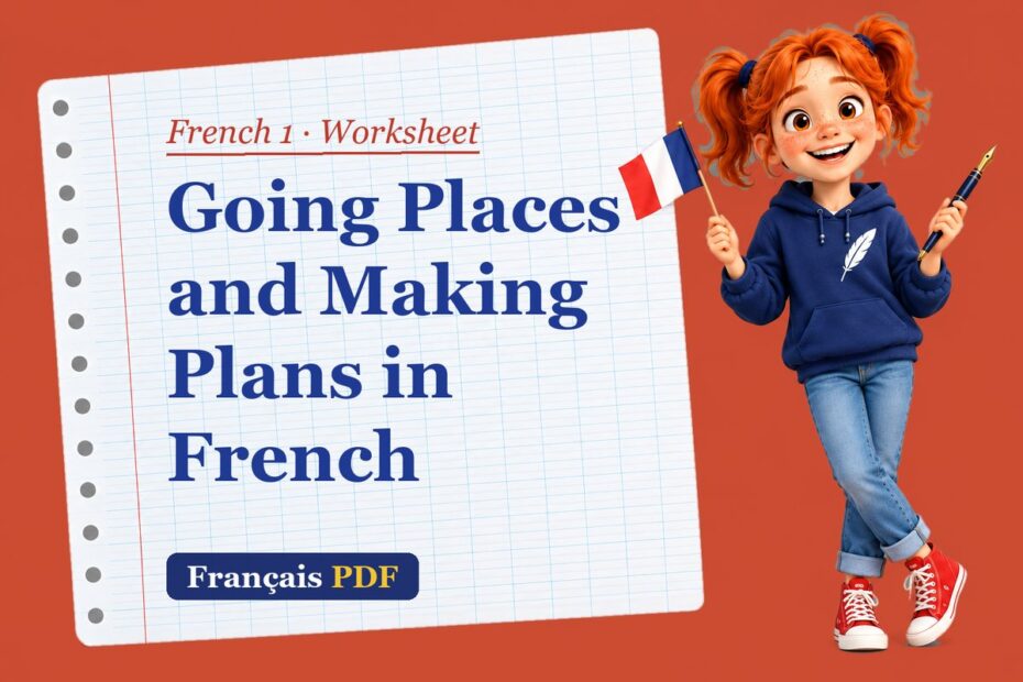 Going Places and Making Plans in French – French 1 worksheet with Zoé, the Français PDF coach