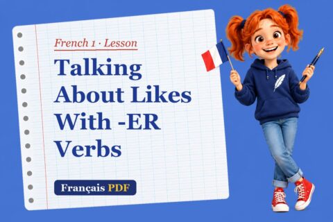 Talking About Likes With -ER Verbs – French 1 lesson with Zoé, the Français PDF coach