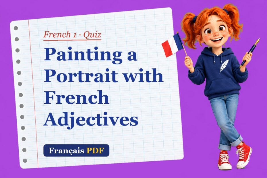 Painting a Portrait with French Adjectives – French 1 quiz with Zoé, the Français PDF coach