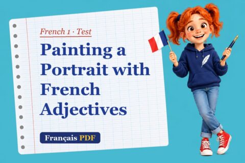 Painting a Portrait with French Adjectives – French 1 test with Zoé, the Français PDF coach