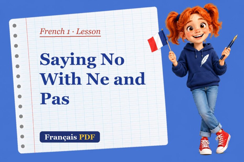 Saying No With Ne and Pas – French 1 lesson with Zoé, the Français PDF coach
