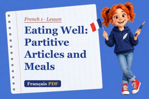 Eating Well: Partitive Articles and Meals – French 1 lesson with Zoé, the Français PDF coach